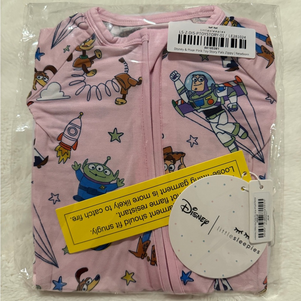 Little Sleepies Pink Toy Story Pals Zippy - Newborn